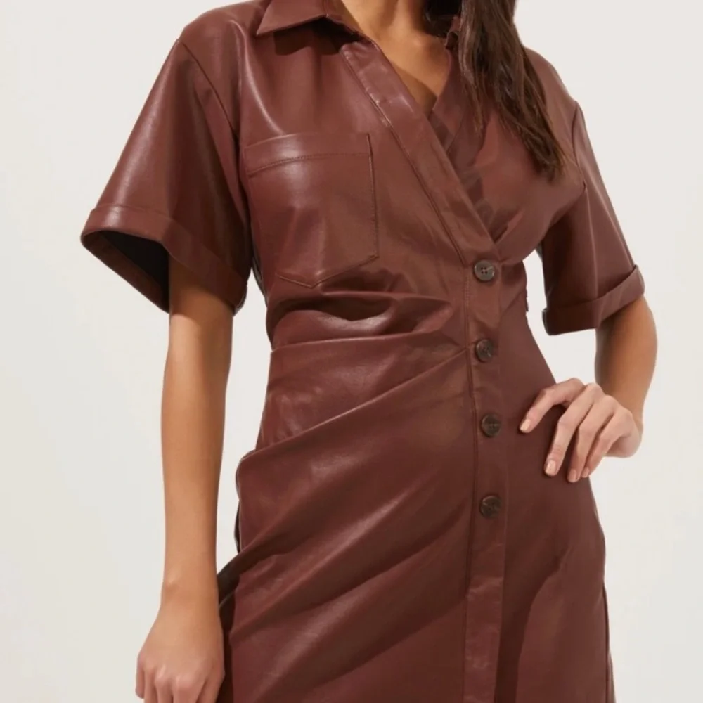 Astr the label terra faux leather midi dress XS - Picture 4 of 4